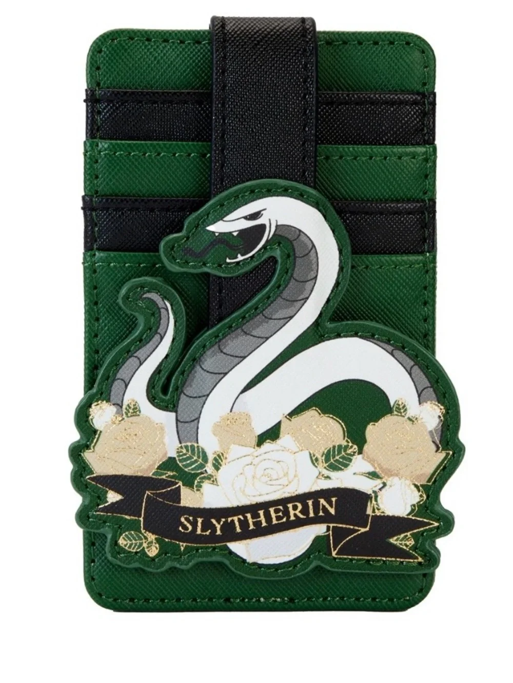 NWOT Loungefly Harry Potter Slytherin Mini Backpack with matching Cardholder!